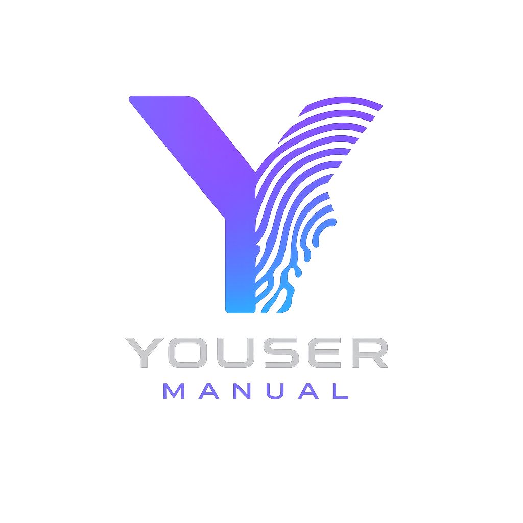 Youser Manual logo — a Y with fingerprint lines